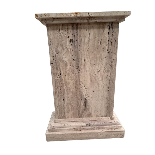 Marina Dining Table in Pink and Brown Jara Travertine Marble, 1989 For Sale - Image 6 of 16