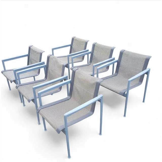 Mid-Century Modern Richard Schultz 1966 Collection Dining Armchairs, Set of 6 For Sale - Image 3 of 7