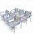Mid-Century Modern Richard Schultz 1966 Collection Dining Armchairs, Set of 6 For Sale - Image 3 of 7