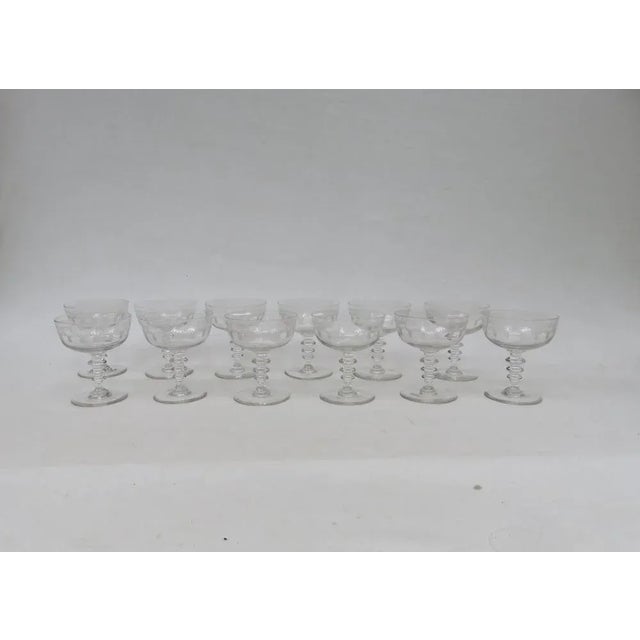 Antique French Champagne Glasses, Set of 12 For Sale - Image 3 of 16