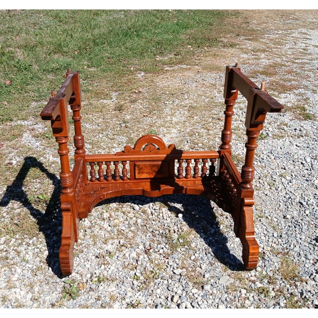 Antique Victorian Walnut Eastlake Ladies Desk 1870s For Sale - Image 16 of 18