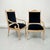 Mid 20th Century Mid-Century French Neo- Classical Style Beech & Navy Velvet Bergere Chairs - Pair For Sale - Image 5 of 6