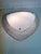 Ceiling lamp from the 1950s, two-bulb, E27 sockets Black lacquered metal grille, white acrylic glass. Good used condition....