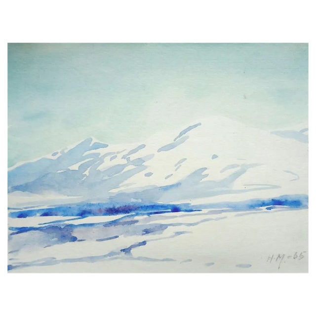 Herberts Mangolds, Ice Breaker, 1965, Watercolor on Paper For Sale