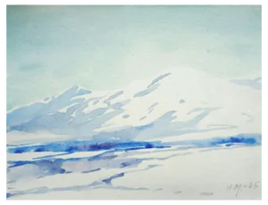 Herberts Mangolds, Ice Breaker, 1965, Watercolor on Paper