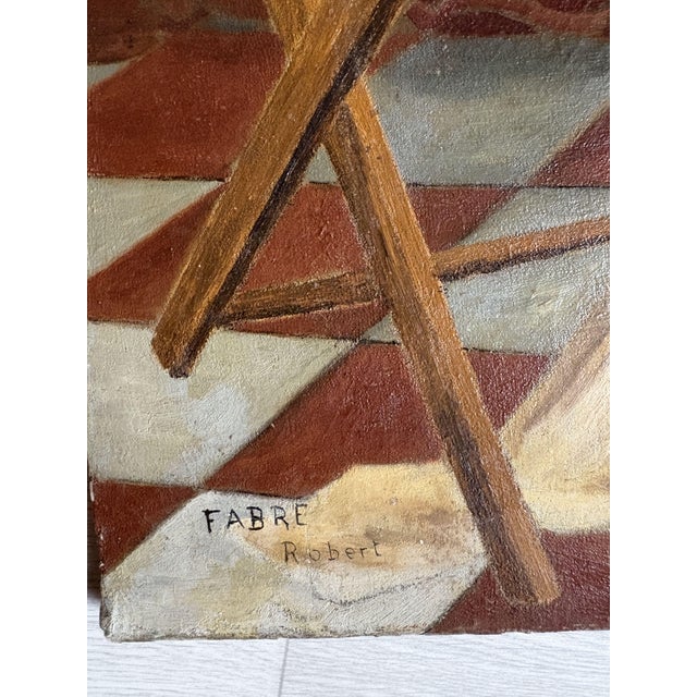 Fabre, Portrait of a Young Girl with a Doll, 1890s-1900s, Oil on Canvas, in Very Good conditions. Designed 1890 to 1919...