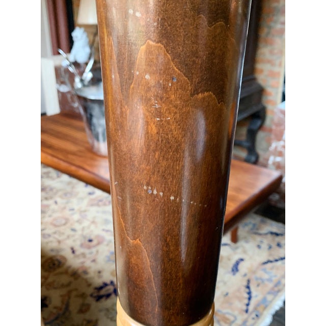 1950s Danish Art Deco Beech Floor Lamp For Sale - Image 9 of 18