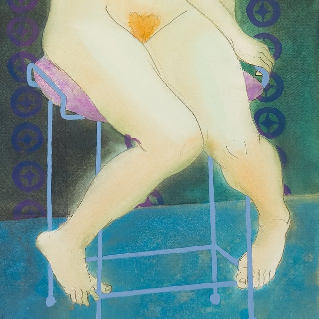 Nude on Stool - Samuel Clayberger, C. 1990s For Sale In San Diego - Image 6 of 7