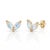 Enhance your jewellery collection with these charming leaf-inspired stud earrings featuring a graceful dual marquise...