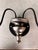 Contemporary Contemporary Black Iron Two Arm Candelabra Wall Sconce - a Pair For Sale - Image 3 of 8