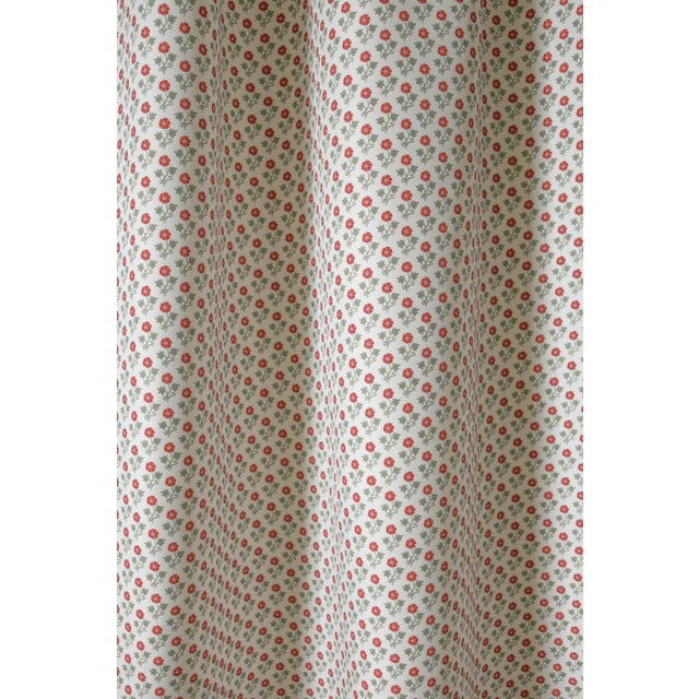 Lauren Servati Textiles, Amelia Fabric in Ruby For Sale - Image 4 of 6