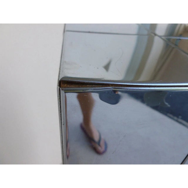 1970's Vintage Paul Evans Cityscape Style Chrome Patch Pedestal For Sale In Miami - Image 6 of 11