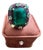 Bochic "Capri" 20 Carat Emerald & Pink Fancy Sapphire Ring Set 18K Gold & Silver For Sale