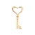 A late-20th-century 14k gold pendant with a heart-shaped key design made by J.H. Breakell & Co. in Newport, Rhode Island....