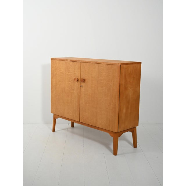 Vintage Swedish Birch Highboard, 1940s For Sale - Image 4 of 9