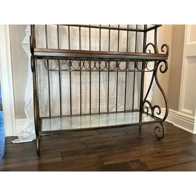 Old World Metal Bakers/Wine Rack For Sale - Image 11 of 17
