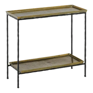 Currey & Company Boyles Brass Side Table