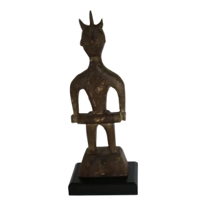 Late 20th Century Wooden Figure From India Naga Land