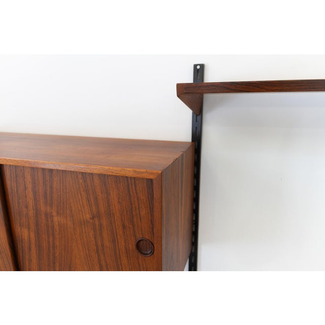 Danish Rosewood 5-Bay Modular Wall Unit by Kai Kristiansen for FM, 1960s For Sale - Image 16 of 18