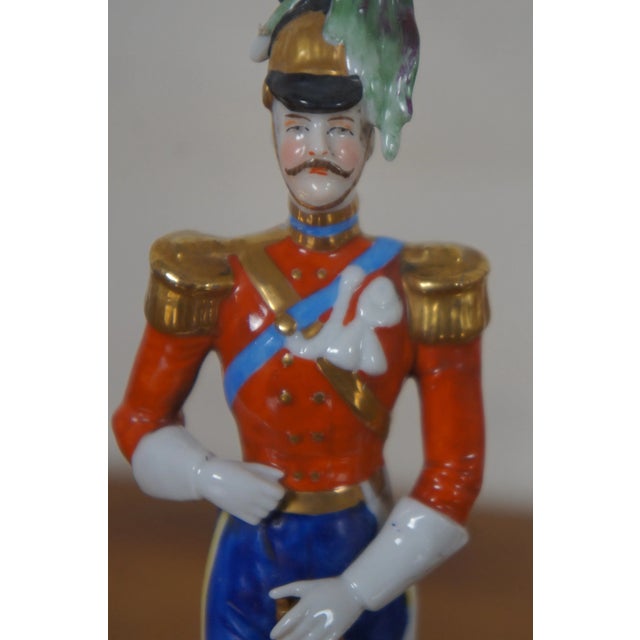 Late 19th Century Antique A.J. Uffrecht & Co Germany Porcelain Soldier Figurines - Set of 3 For Sale - Image 5 of 13
