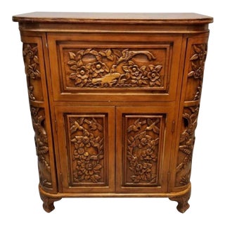 1960s Chinese Wooden Dry Bar For Sale