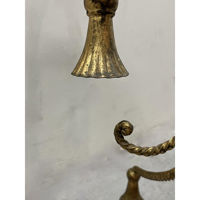 Hollywood Regency Gilt Metal Side Table W/ Glass Top, 1960s Rope & Tassel Design For Sale - Image 17 of 17