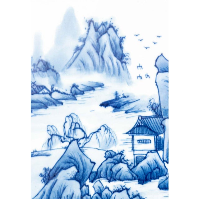 Chinese Blue and White Porcelain Plaques, 3 For Sale - Image 9 of 11