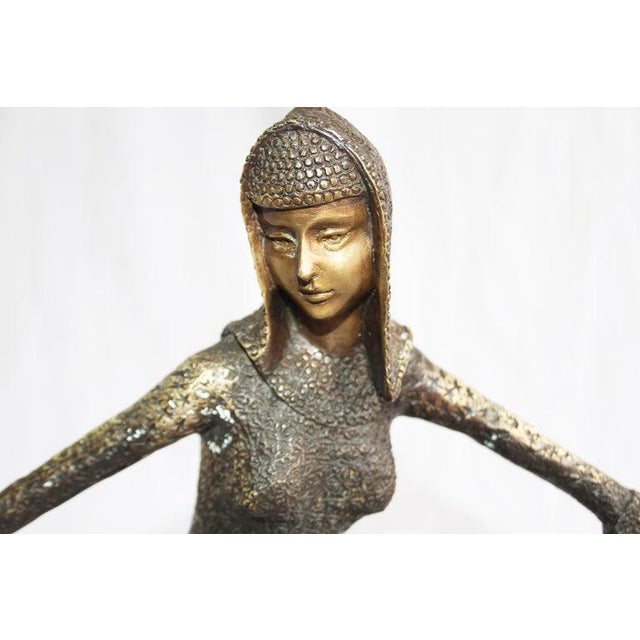 20th Century Art Deco Style Bronze Figure After Demétre Haralamb Chiparus For Sale - Image 3 of 5