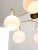 Mid-Century Modern Brass and Opaline Chandelier, Italy For Sale - Image 4 of 18