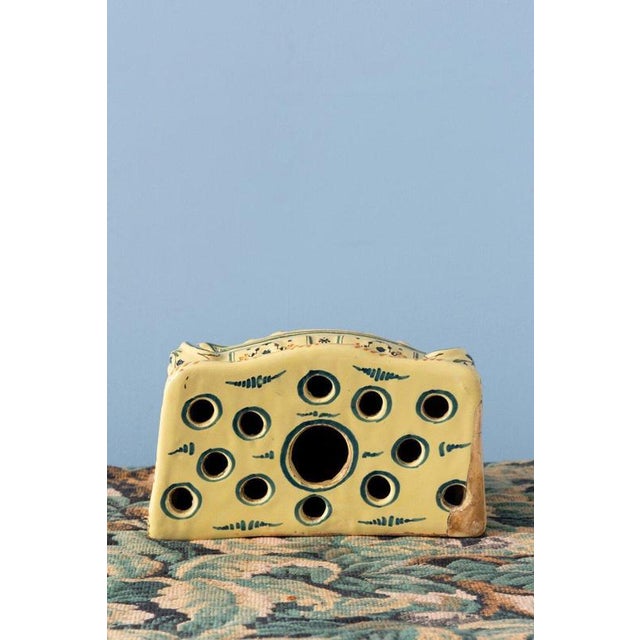 18th Century Faience Yellow and Blue Commode Bough Pot from Nevers For Sale - Image 5 of 11