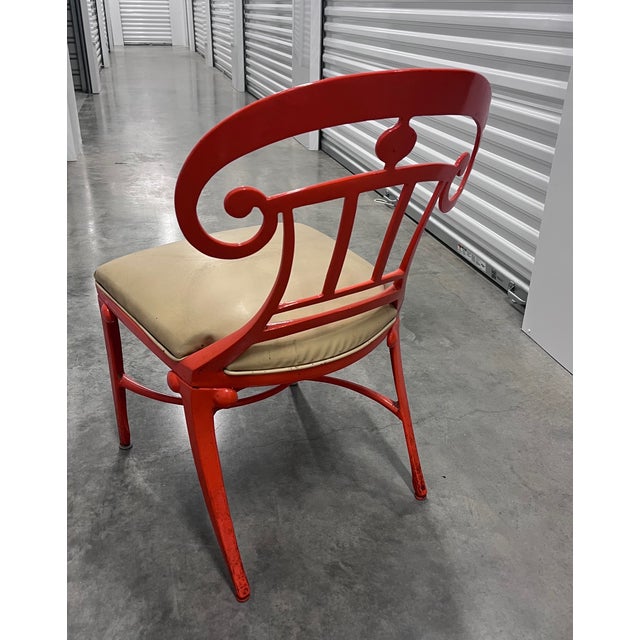 Vintage MCM Veneman dining indoor/outdoor chair. Mid-Century Modern Mediterranean style with scroll design in the manner...