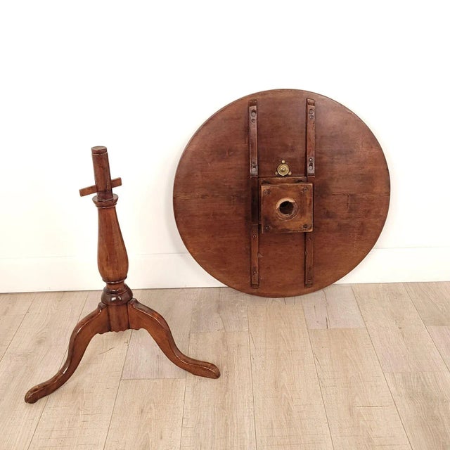 Round Birdcage Georgian Fruitwood Tea Table, Circa 1780 For Sale - Image 9 of 11