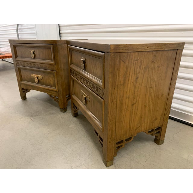 Mid-Century Modern Dixie Shangri La Nightstands a Pair For Sale - Image 3 of 12