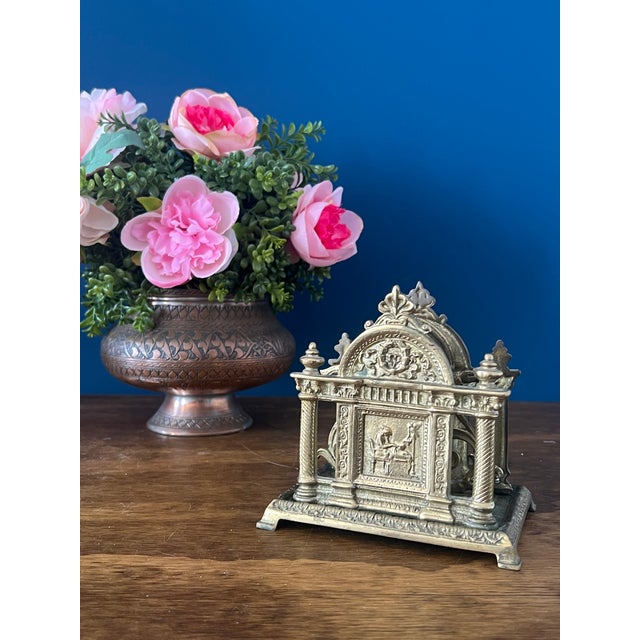1930s Victorian Brass Letter Holder For Sale - Image 5 of 14