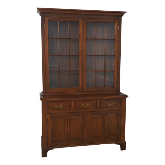 Country Chippendale Hand Crafted Walnut Cupboard For Sale