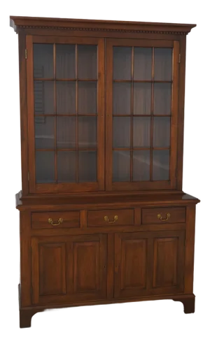Country Chippendale Hand Crafted Walnut Cupboard