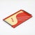 1930s Art Deco Eglomise Graphic Geometric Detailed Tray in Vermillion Red & Yellow For Sale - Image 5 of 17
