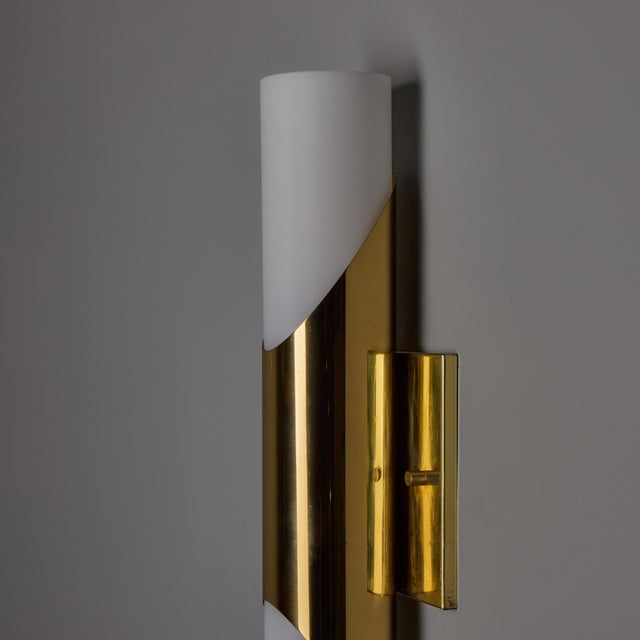 1960s Neuhaus Leuchten Glass and Brass Sconces by Rolf Krueger - a Pair For Sale - Image 9 of 18