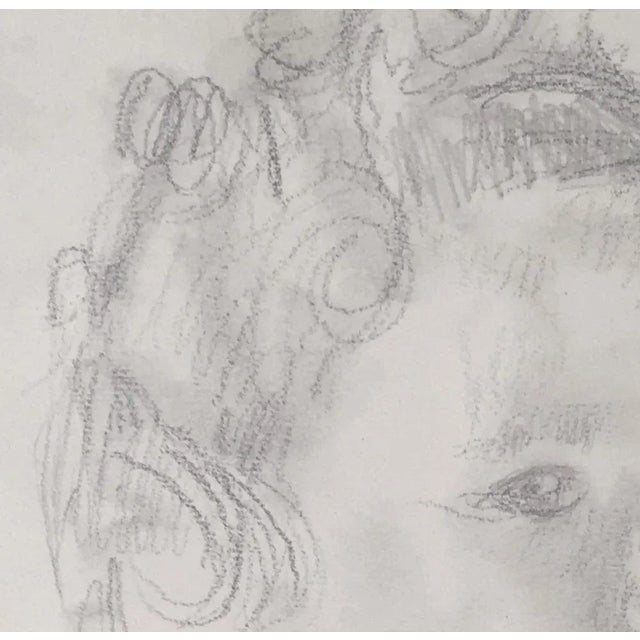 Carl Albert Angst, Portrait de bambin, Pencil on Paper, Framed For Sale - Image 4 of 8