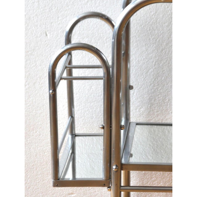 Silver Art Deco French Bar Trolley, 1940s For Sale - Image 8 of 12