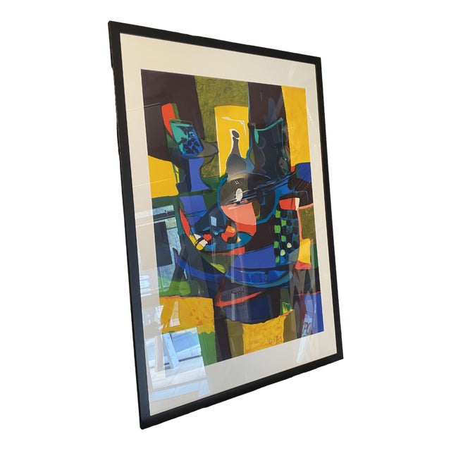 M. Mouly, Abstract Composition, Lithograph, 1990s, Framed | Chairish