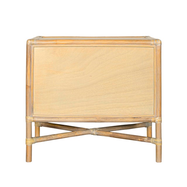 Wood Verona Two-Drawer Nightstand in Natural For Sale - Image 7 of 8