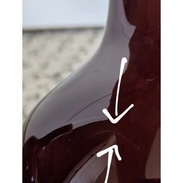 Vintage Asian Import Oxblood Red Porcelain Vases- A Pair For Sale - Image 10 of 10