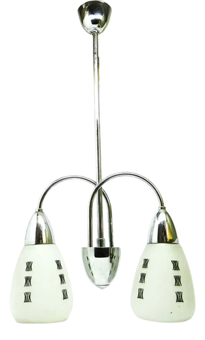 Art Deco Chandelier from Elektroinstala Jilove, Czechoslovakia, 1950s
