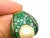Bochic "Orient" Natural Emerald & South Sea Pearl Ring Set In 18K Gold & Silver For Sale - Image 16 of 18