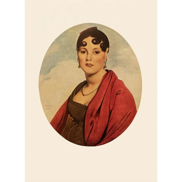 Paper 1951 After Ingres "The Zelie", First Edition Parisian Photogravure For Sale - Image 7 of 9