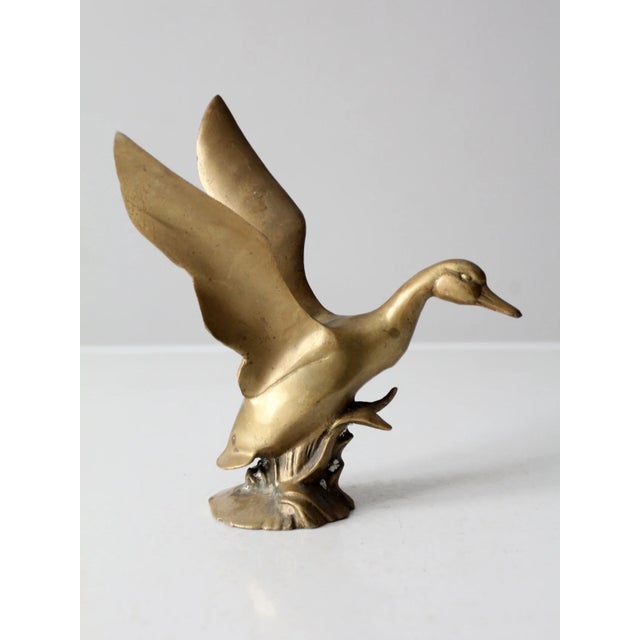 Mid-Century Modern Mid 20th Century Brass Duck Figurine For Sale - Image 3 of 12