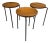 Luther Conover Pacifica Group Nesting Tables -Stools Iron Wood Mid-Century Mod For Sale