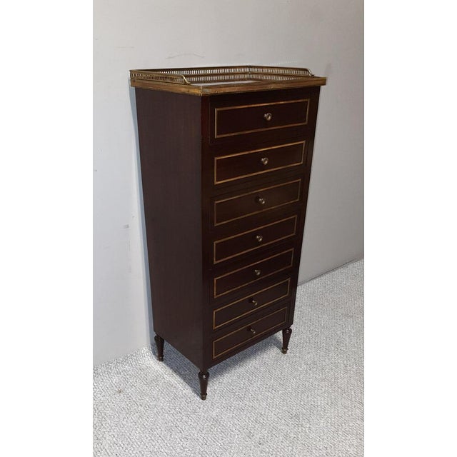 French Empire Mahogany Chest of Drawers For Sale - Image 4 of 11