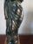Black 1940 Art Nouveau Bronze and Brass Figural Statue Table Lamp With Shade For Sale - Image 8 of 12